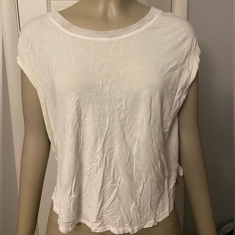 White Ambiance Mesh Muscle Tank Top